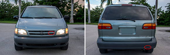 Front and back damages