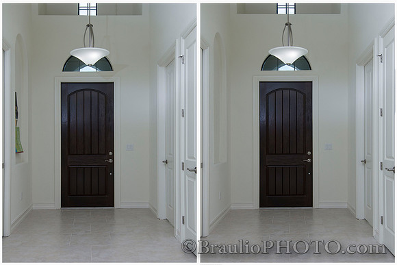 Front Door Foyer Before and After