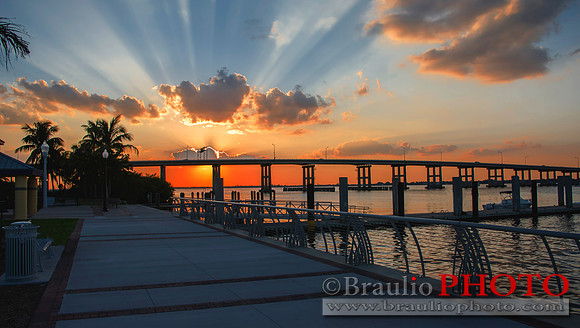 Caloosahatchee river Downtown Fort Myers Florida