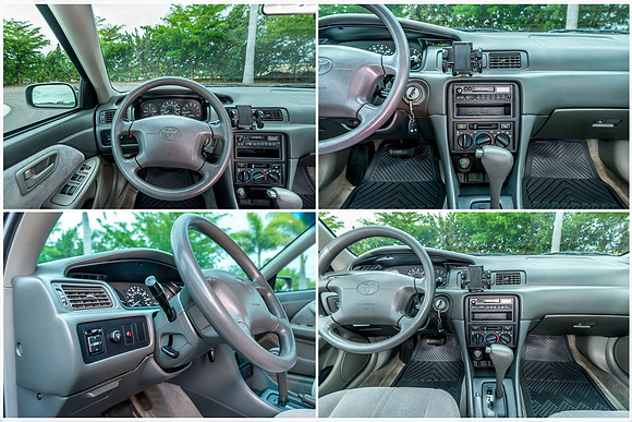 Dashboard and gear collage