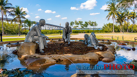 Centenial Park Fort Myers, Uncommon friends Edison, Ford & Firestone, fathers of the American Industrial Twentieth Century