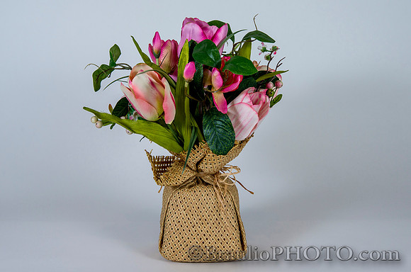 Flowers Background Gray