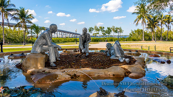 Centenial Park Fort Myers, Uncommon friends Edison, Ford & Firestone, fathers of the American Industrial Twentieth Century